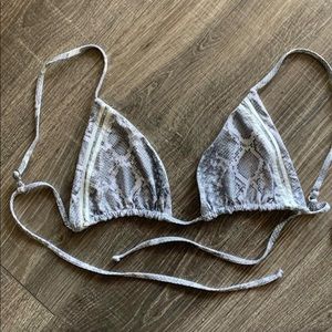 Frankie’s bikinis snakeskin bikini set